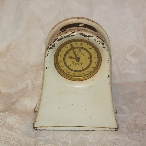 Other - Vintage Four Coin Still Bank Piggy Metal Safe Nickel Dime Quarter Half